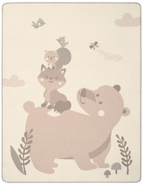 Kocyk dziecięcy Biederlack Foxy & Friends