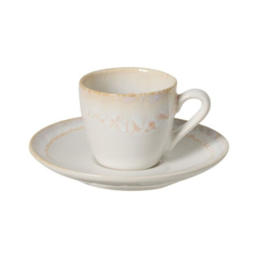 Filiżanka z podstawką Costa Nova Taormina White 0.1 l