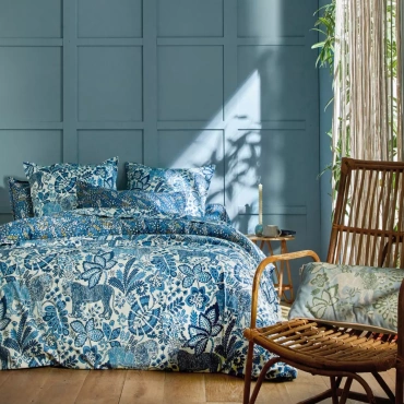 Pościel perkalowa Scion Living Jungle Niebieska