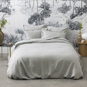 Pościel lniana Alexandre Turpault Nouvelle Vague Water Blue