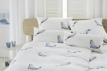 Poszewka satynowa Elegante Seals White