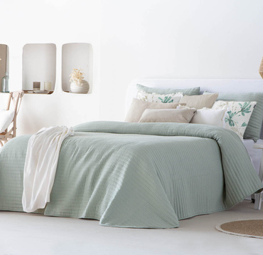 Narzuta dwustronna Antilo Fundeco Linette Verde