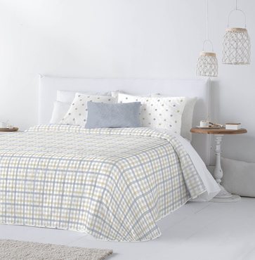 Narzuta dwustronna Antilo Fundeco Kristin Azul