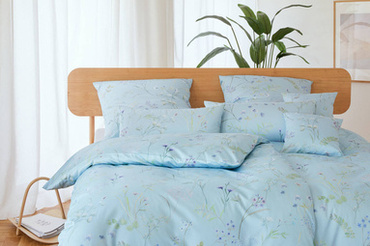 Poszewka satynowa Elegante Deluxe Rauchblau