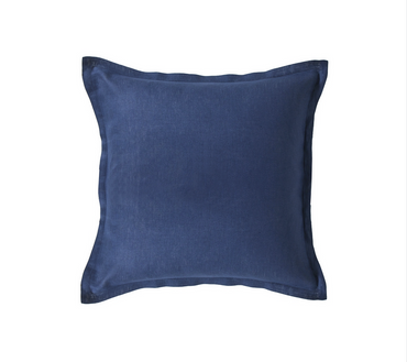 Poszewka lniana Blanc Des Vosges Louxor Granatowa