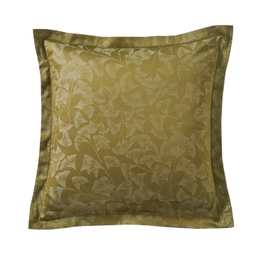 Poszewka żakardowa Blanc Des Vosges Gingko Zielona