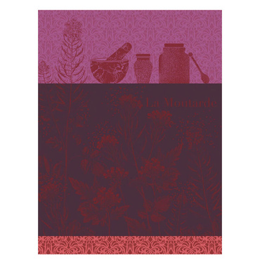 Ściereczka kuchenna Le Jacquard Français Moutarde en fleurs Purple