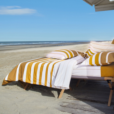 Pościel perkalowa Blanc Des Vosges Grand Large Złota