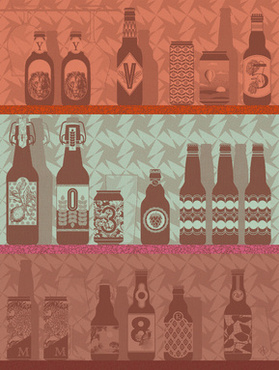 Ściereczka kuchenna Le Jacquard Français Néo Brasseurs Orange