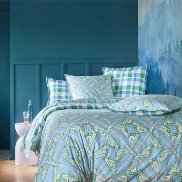 Pościel perkalowa Scion Living Lilly Niebieska