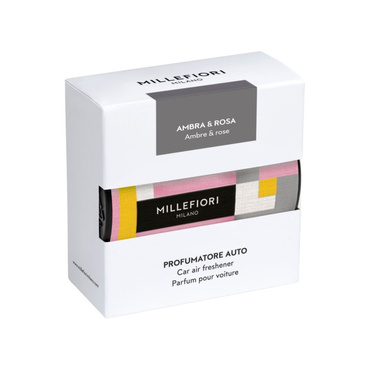 Odświeżacz do samochodu Millefiori Milano Car Icon Ambra & Rosa