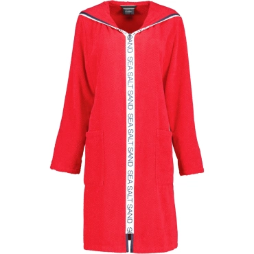 Szlafrok damski Cawo Sea Salt Sand Hooded Red