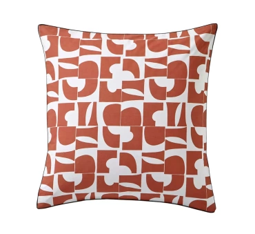 Poszewka perkalowa Blanc Des Vosges Craft Pomarańczowa