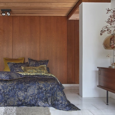 Pościel satynowa Blanc Des Vosges Elixir Niebieska