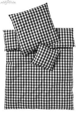 Poszewka perkalowa Elegante Quadro Black