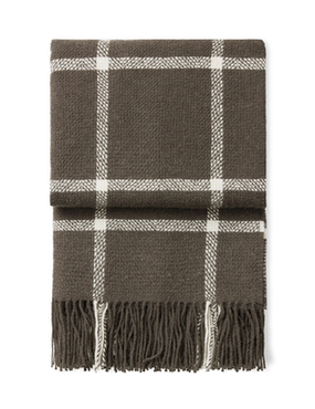 Pled wełniany Elvang Tartan Brown