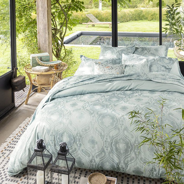 Pościel satynowa Alexandre Turpault Shalimar Baltic Blue