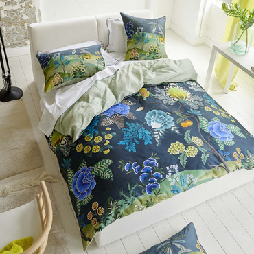 Pościel satynowa Designers Guild Brocart Decoratif Indygo