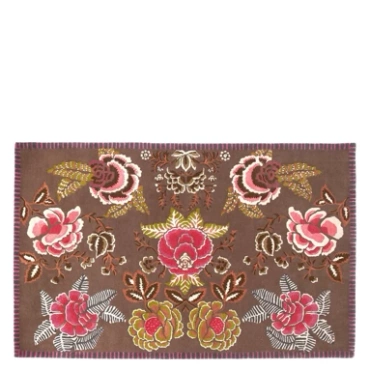 Dywan ręcznie tkany Designers Guild Rose De Damas Cranberry