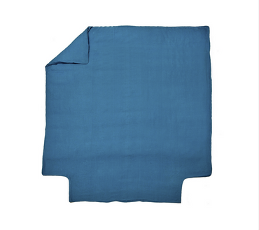 Poszwa lniana Blanc Des Vosges Louxor Niebieska