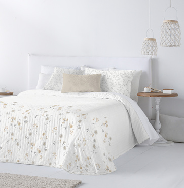Narzuta dwustronna Antilo Fundeco Abril Beige