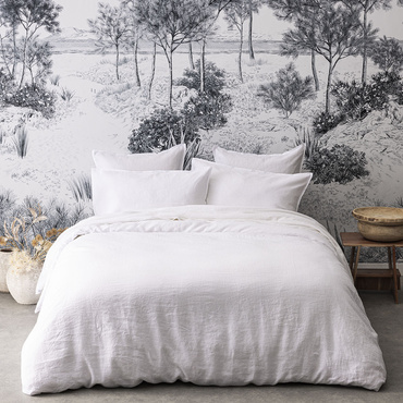 Pościel lniana Alexandre Turpault Nouvelle Vague White