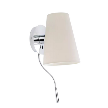 Kinkiet lampa ścienna z czytnikiem LED Faro Barcelona Lupe chromowana