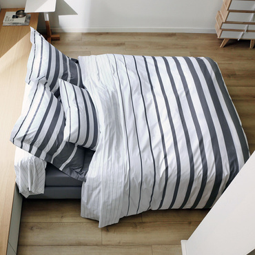 Pościel perkalowa Blanc Des Vosges Grand Large Stalowa