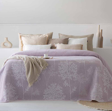 Narzuta dwustronna Antilo Fundeco Lilit Malva