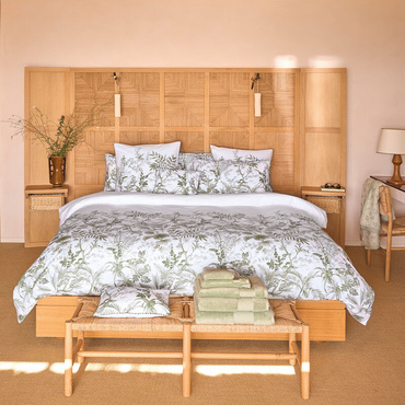 Pościel perkalowa Le Jacquard Français Jardin d'eden Green