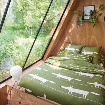 Pościel perkalowa Scion Living Mr Fox Zielona