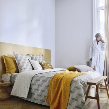 Pościel perkalowa Blanc Des Vosges Tempo Kamienista