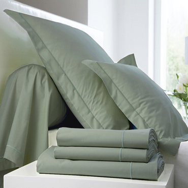 Pościel perkalowa Blanc Des Vosges Uni Oliwkowa