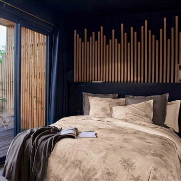 Pościel perkalowa Blanc Des Vosges Carnet de Voyage Beżowa