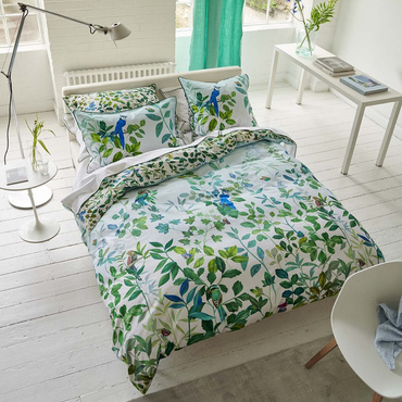 Pościel satynowa Designers Guild Voliere Sky