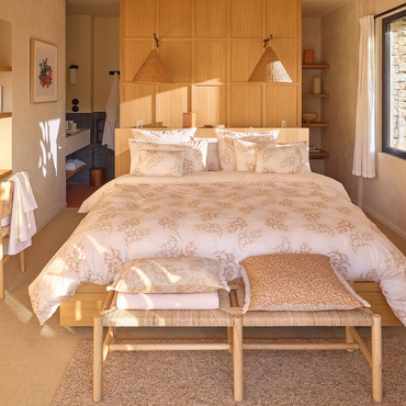 Pościel bawełniana Le Jacquard Français Champêtre Beige