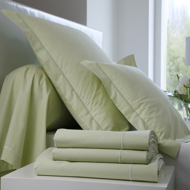 Pościel perkalowa Blanc Des Vosges Uni Pistacjowa