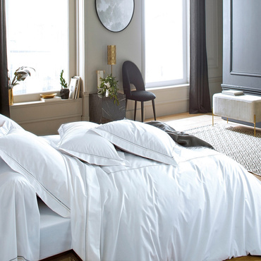 Pościel perkalowa Blanc Des Vosges Souvenirs Szara