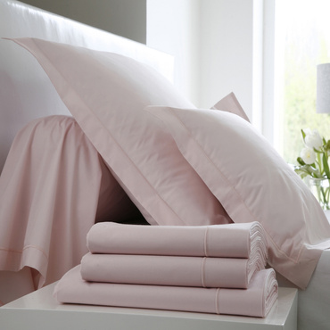 Pościel perkalowa Blanc Des Vosges Uni Jasny Róż
