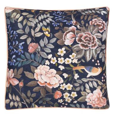 Poszewka satynowa Designers Guild Porcelaine De Chine Midnight