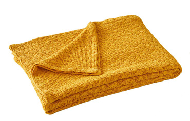 Narzuta bawełniana Blanc Des Vosges Everest Żółta