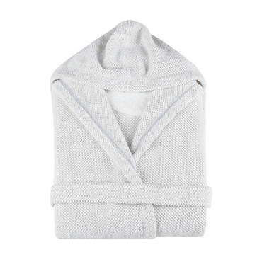 Szlafrok z kapturem Graccioza Linen Waffle White