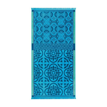Ręcznik plażowy Le Jacquard Français Santorin Turquoise