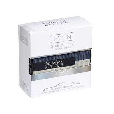 Odświeżacz do samochodu Millefiori Milano Car Icon Textile Geometric Cold Water
