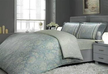 Pościel satynowa Monica Blue 100% bawełna