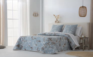 Narzuta bawełniana JVR Tejidos Chloe Azul