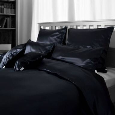 Prześcieradło jedwabne płaskie Seidenweber Helios Black Basic