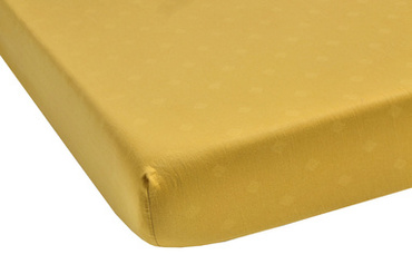 Prześcieradło żakardowe ze ściągaczem Blanc Des Vosges Delhi Soleil Ostatnie Sztuki