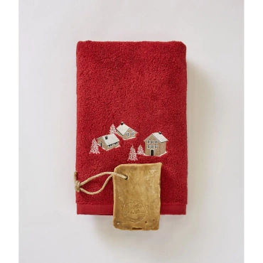 Ręcznik Sylvie Thiriez Au coeur de la vallee Red
