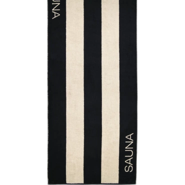Ręcznik Cawo Sauna Clock Stripes Natur-schwarz